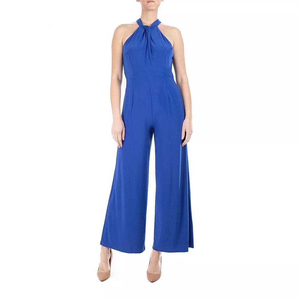 Women's Nina Leonard Wide-Leg Halter Jumpsuit,  Product Image
