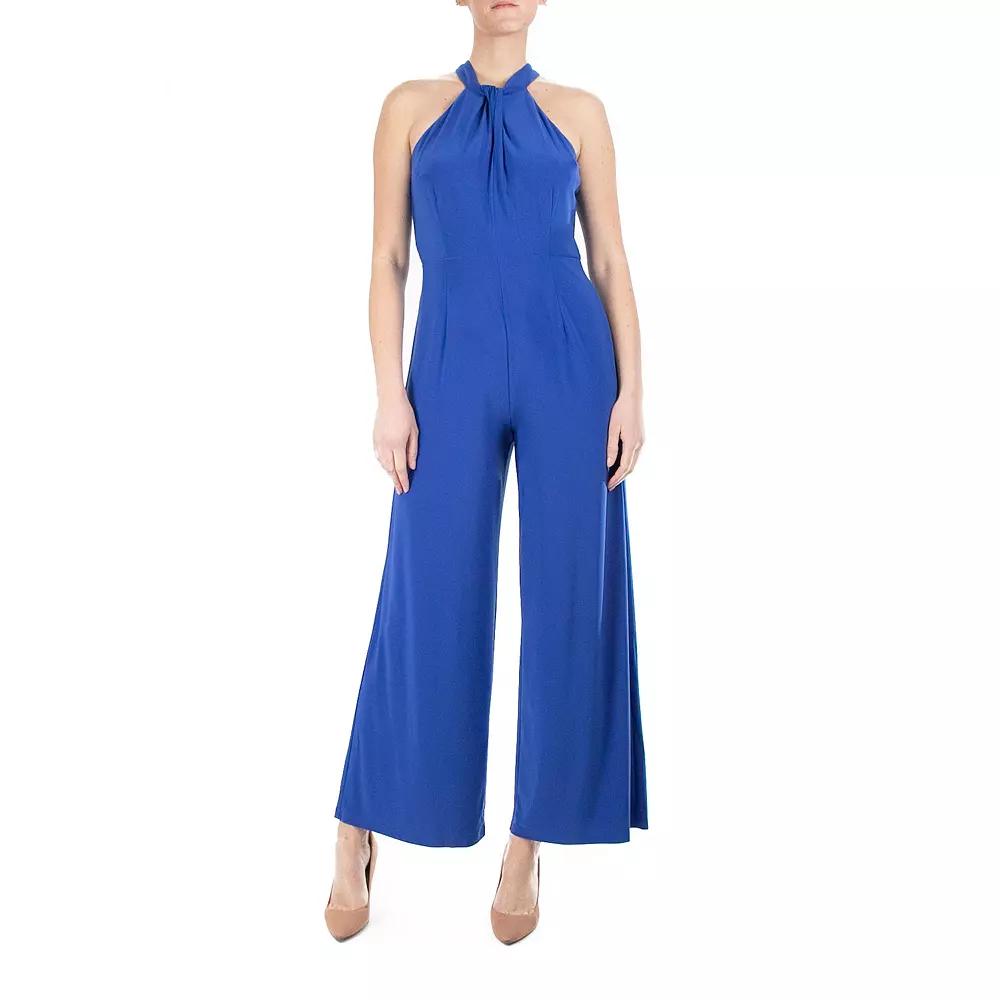 Women's Nina Leonard Wide-Leg Halter Jumpsuit,  Product Image