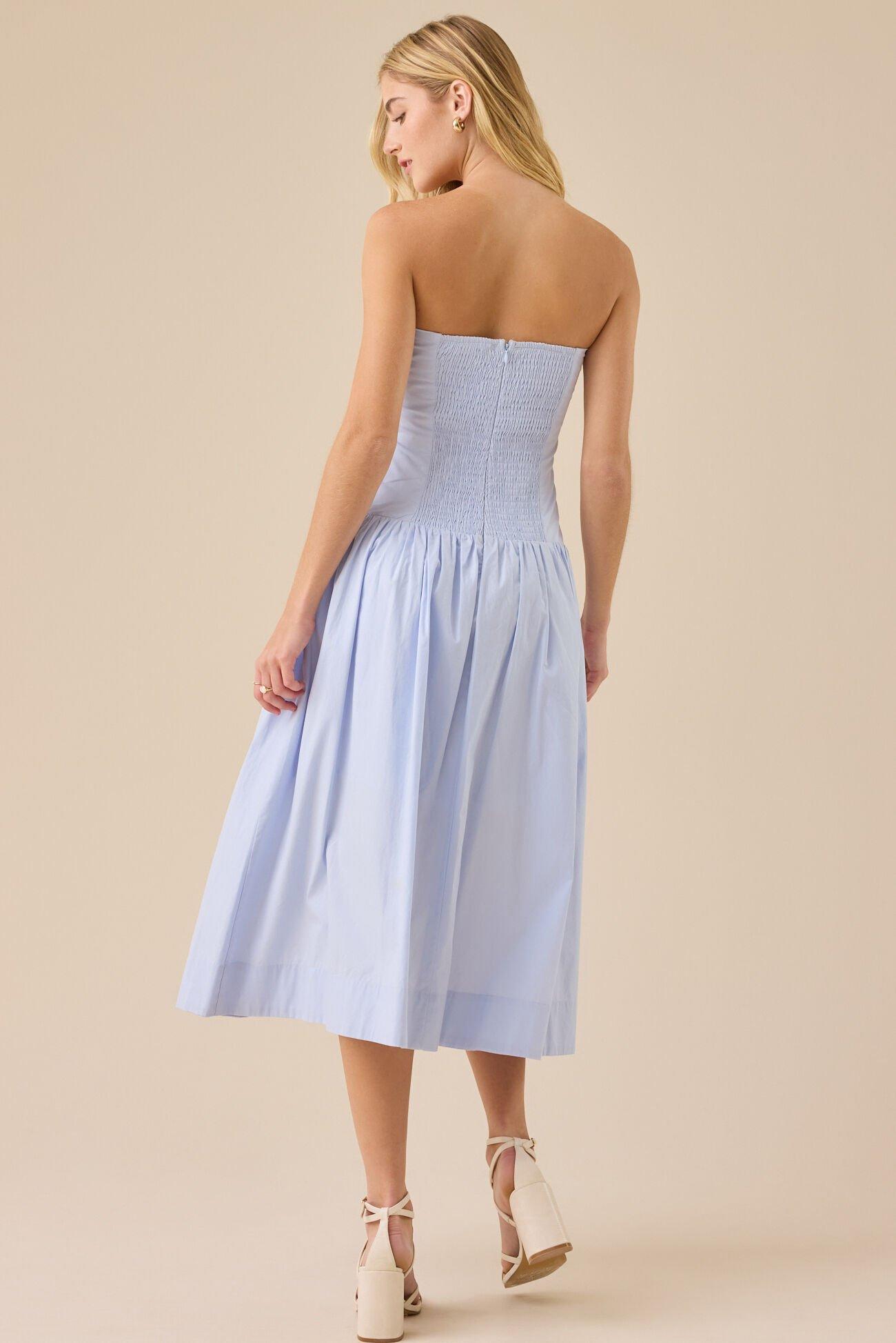 Skylar Poplin Midi Dress Product Image
