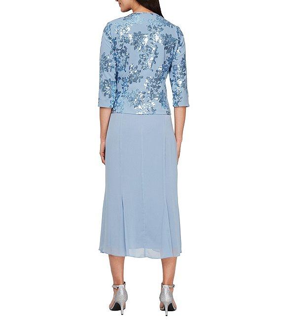 Alex Evenings 2-Piece Sequin Midi Jacket Dress Product Image