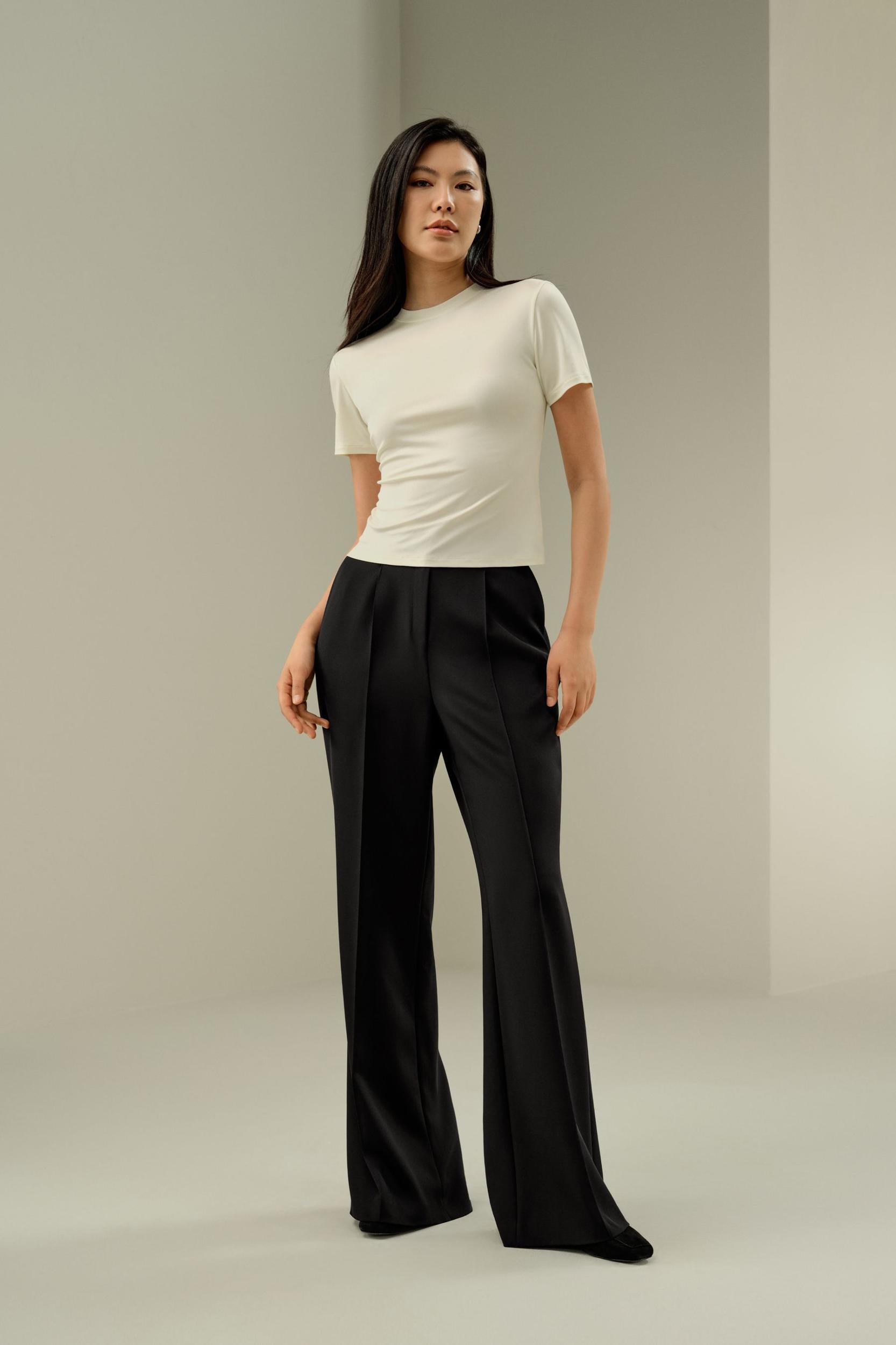 Slim Fitted Silk Jersey Tee Product Image