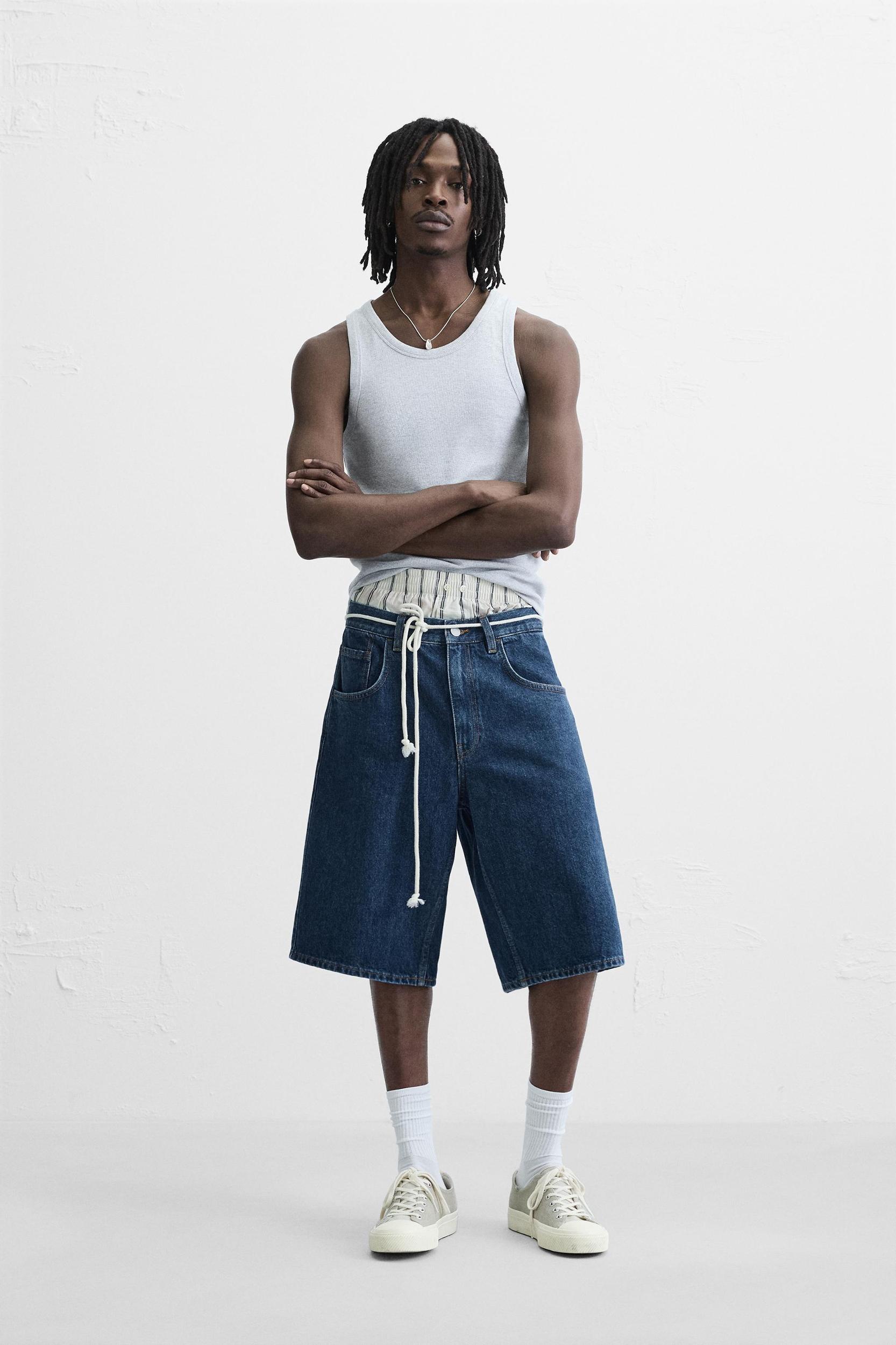 BAGGY FIT DENIM SHORTS Product Image