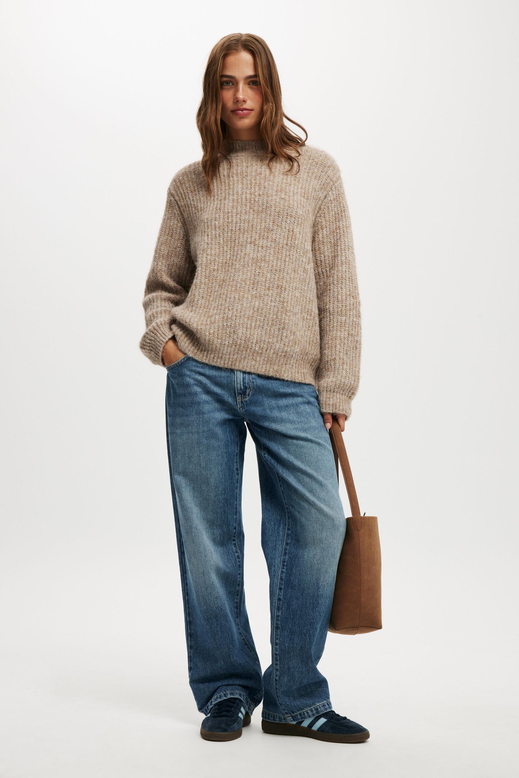 Luxe Rib Mock Neck Pullover Product Image