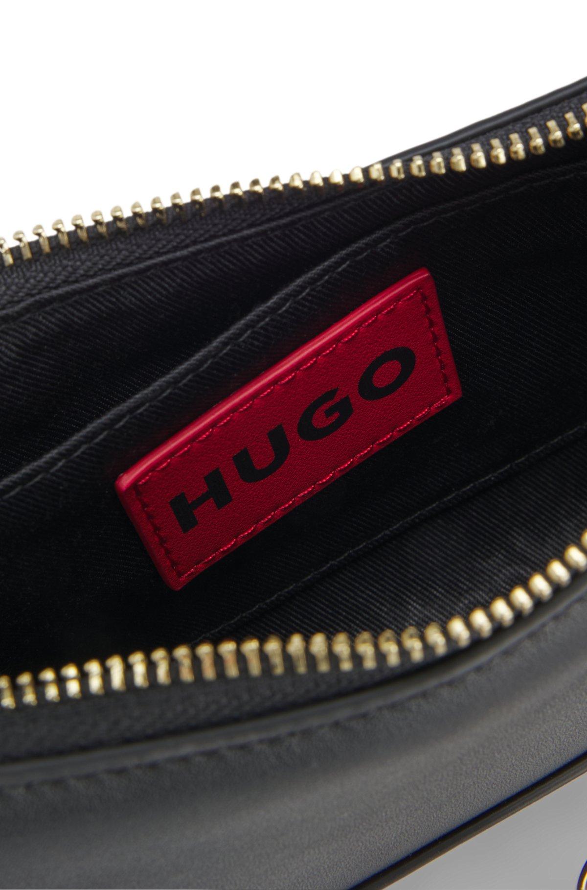 Faux-leather shoulder bag with two straps Product Image