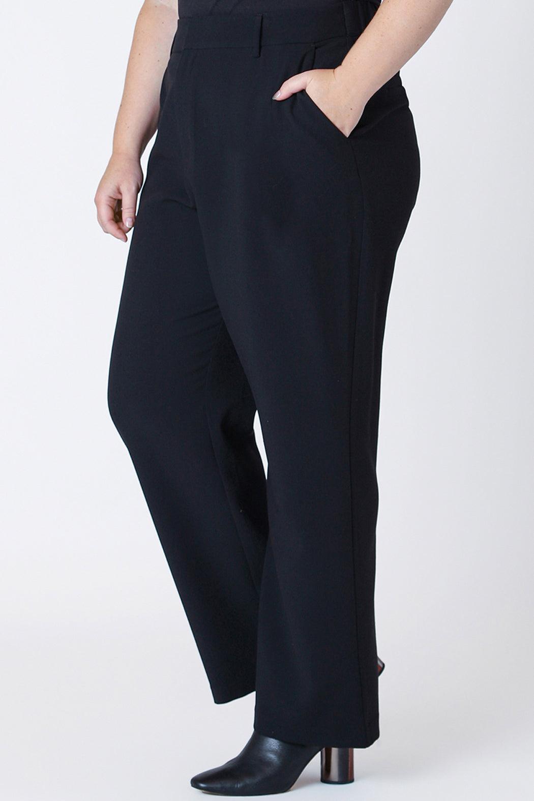 Wide Leg Ponte Knit Trousers Product Image