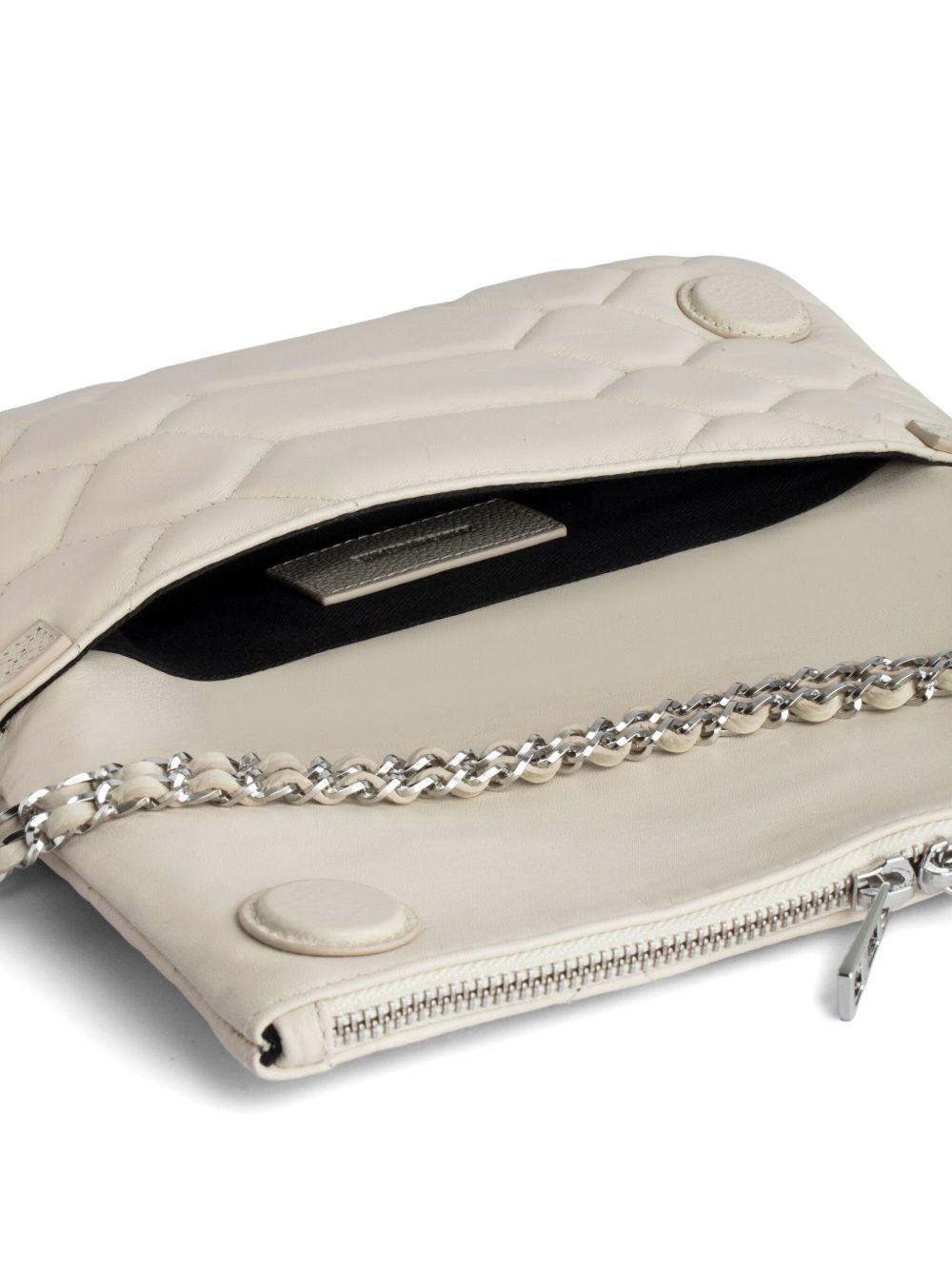 Rock quilted leather clutch bag Product Image