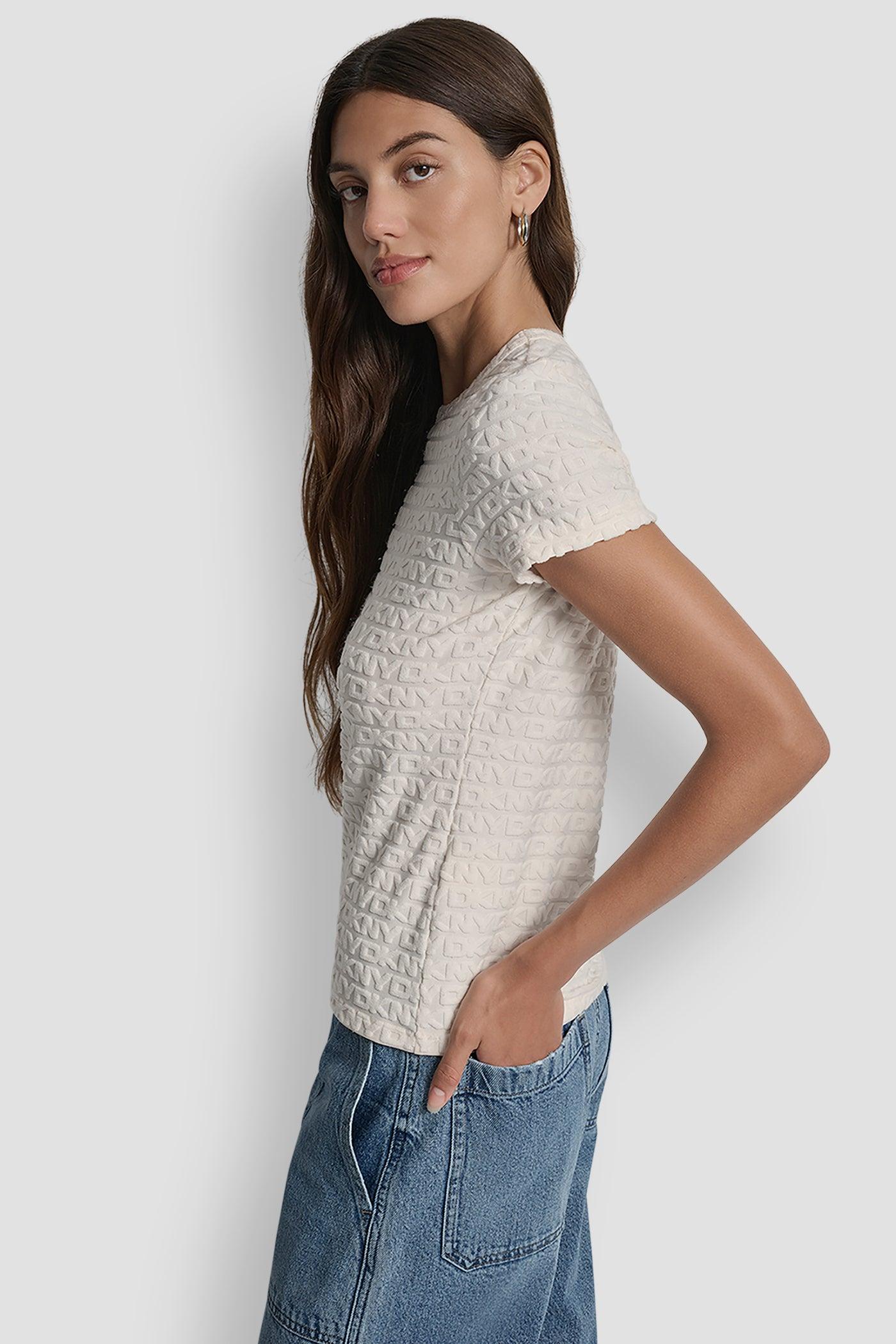 LOGO JACQUARD SHORT SLEEVE CREW NECK TEE Product Image