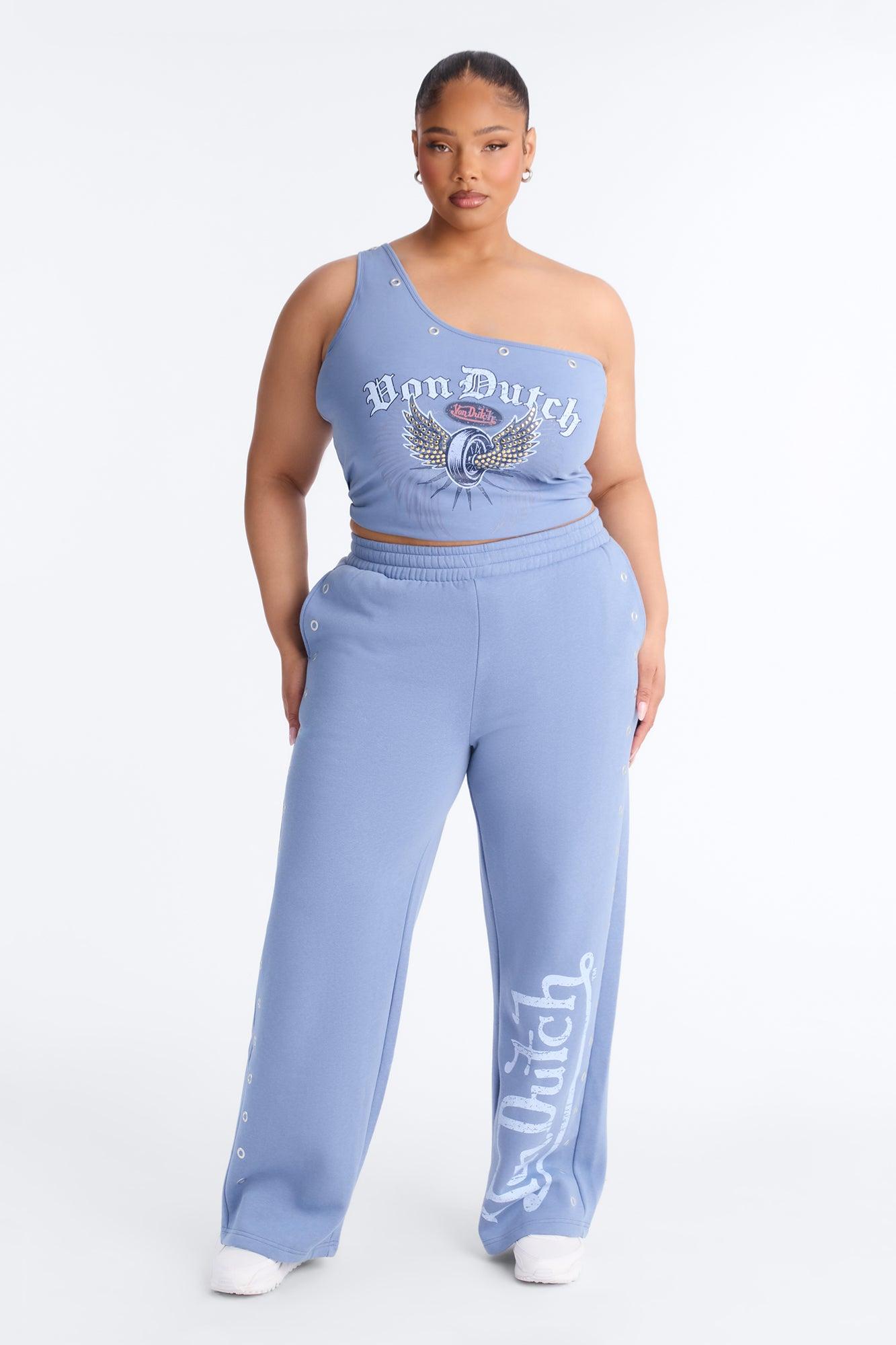 Von Dutch Rocker Grommet Pant - Light Blue Female Product Image