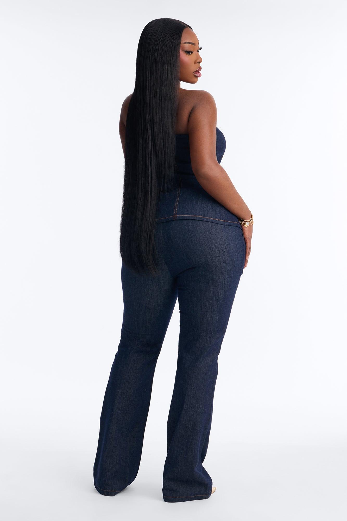 Merida Denim Strapless Pant Set - Dark Denim Female Product Image