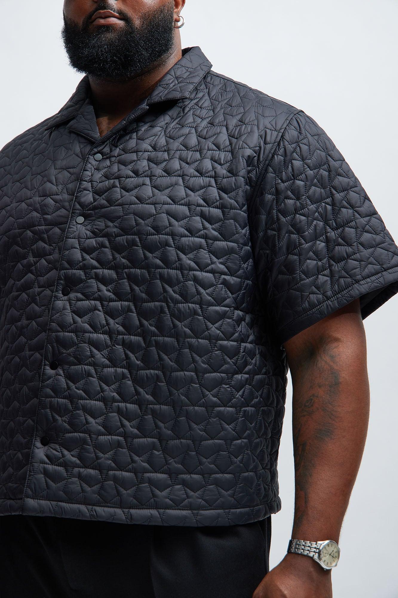 Attucks Quilted Nylon Shirt - Black Product Image