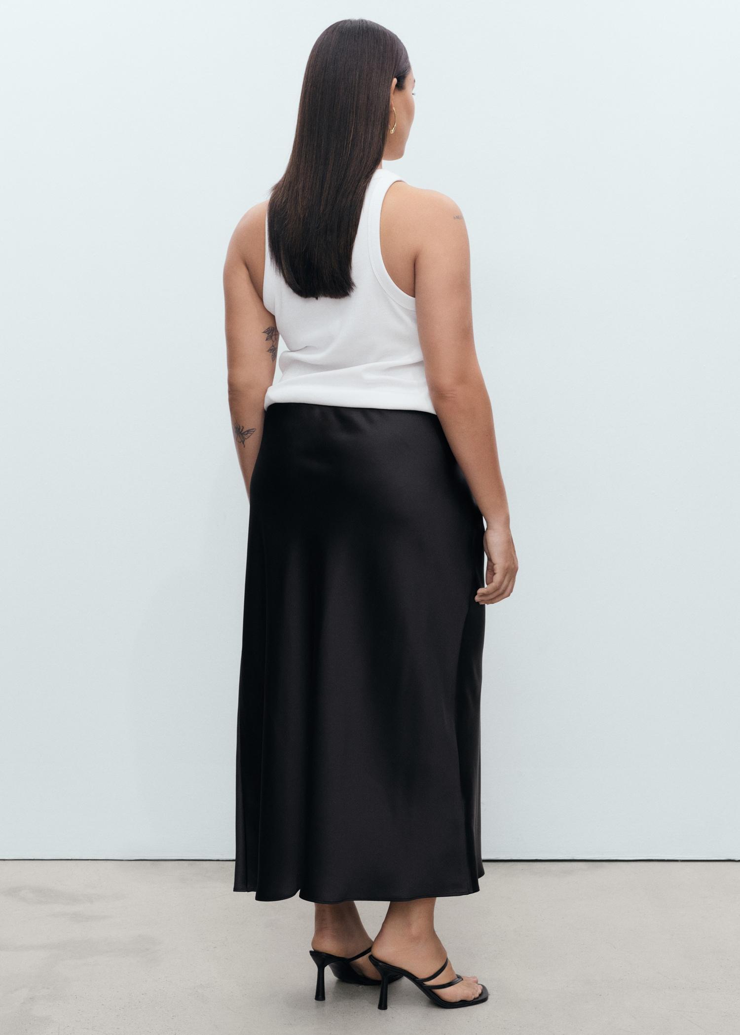 Satin long skirt - Women | MANGO USA Product Image