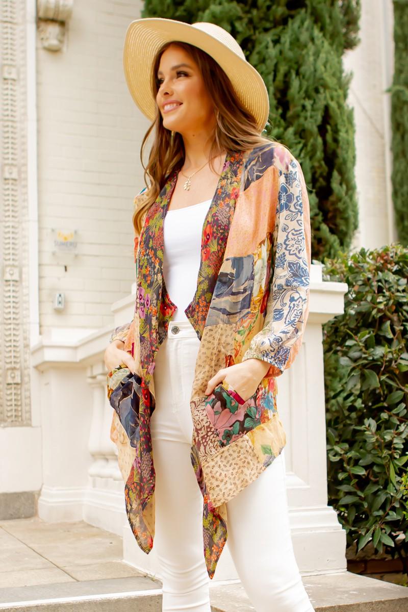 Mix Match Patches Western Kimono Product Image