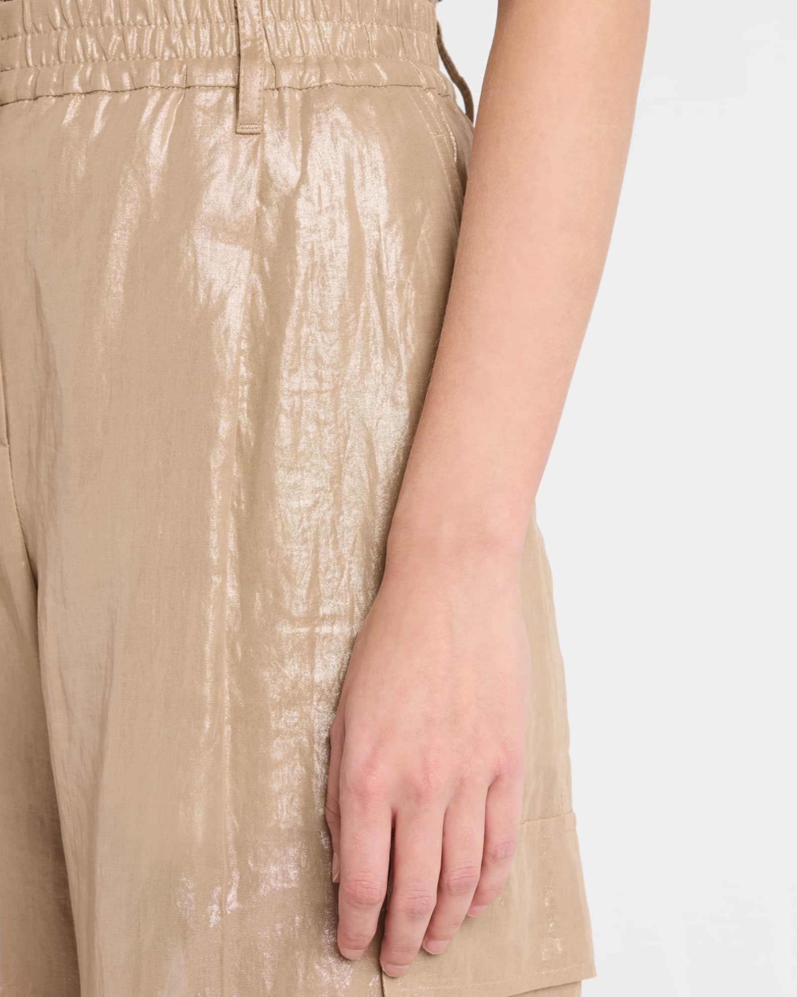 Metallic Cotton Gauze Wide-Leg Explorer Pants Product Image