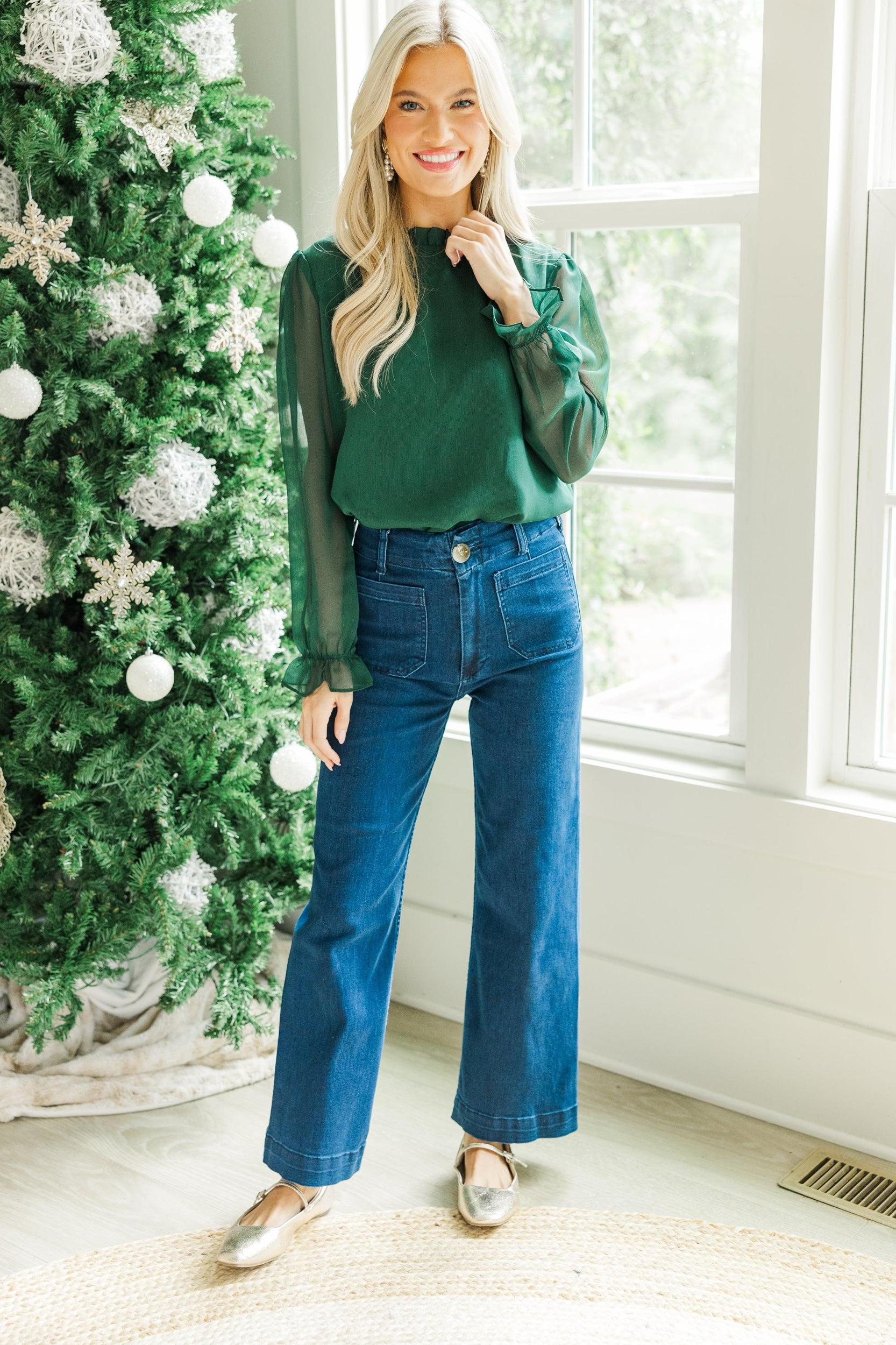 Dream Of The Day Emerald Blouse Female Product Image