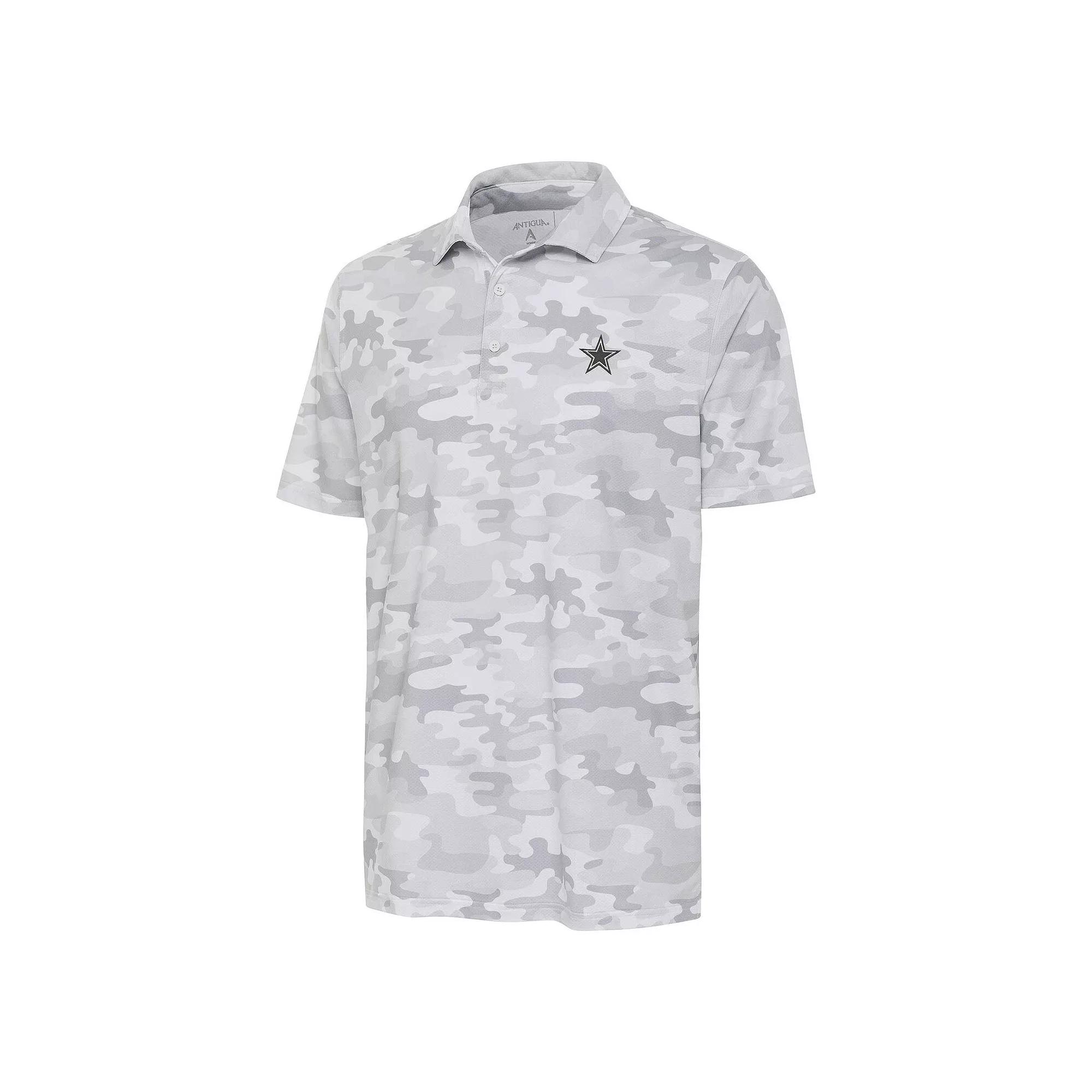 Men's Antigua White Dallas Cowboys Collide Tonal Star Polo,  Product Image