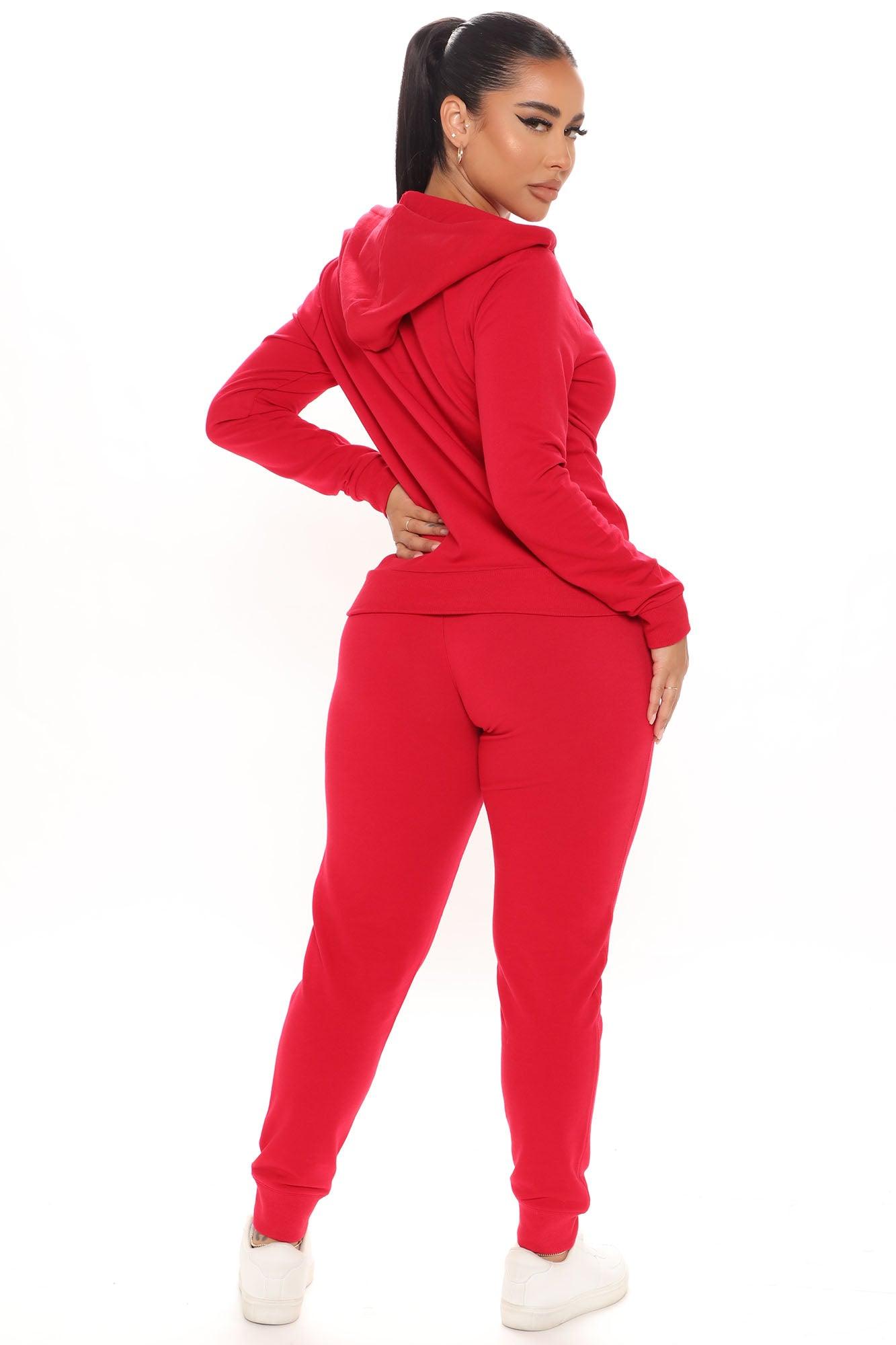 Latest And Greatest French Terry Jogger - Red Product Image