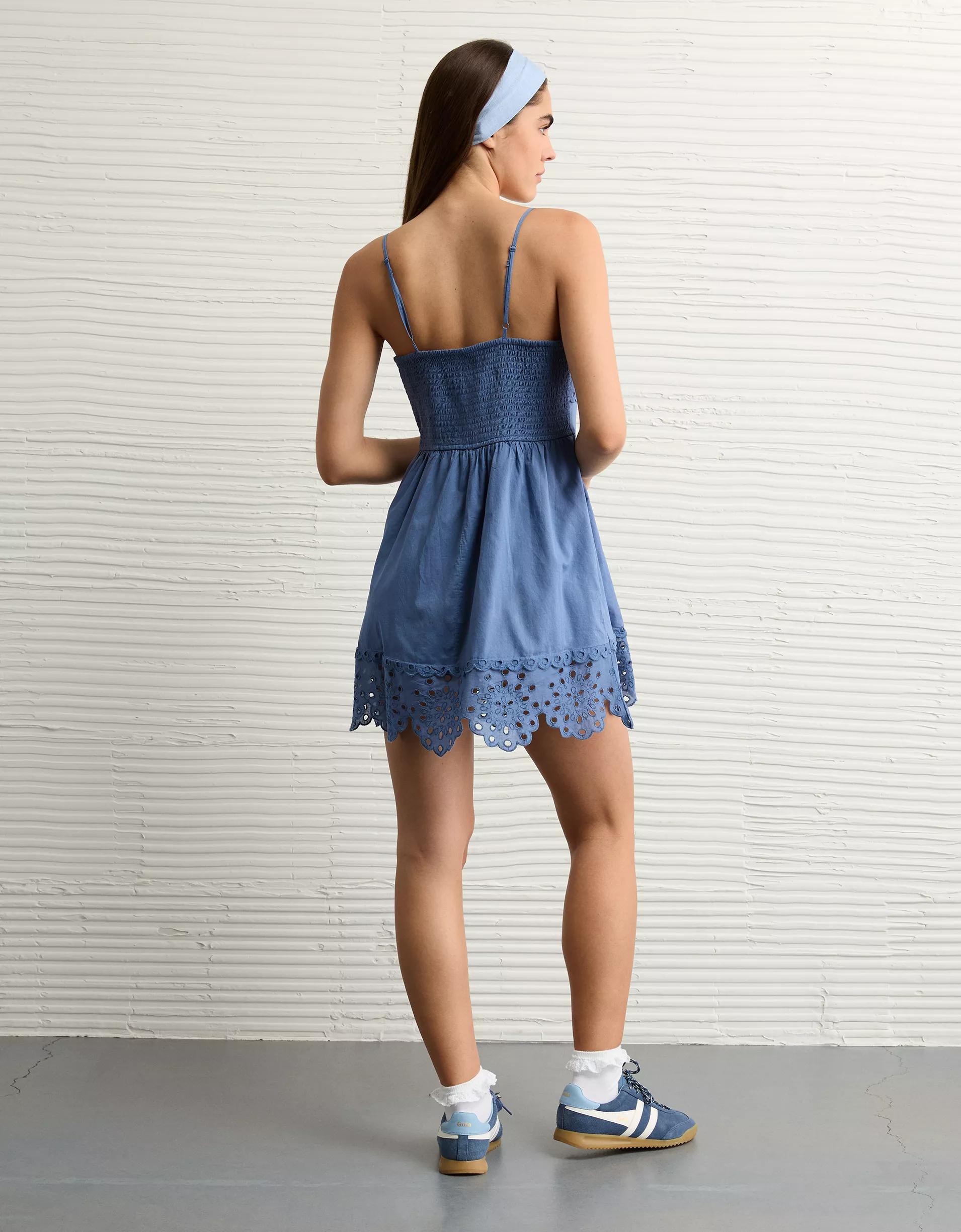 AE Catie Corset Eyelet Mini Dress Product Image