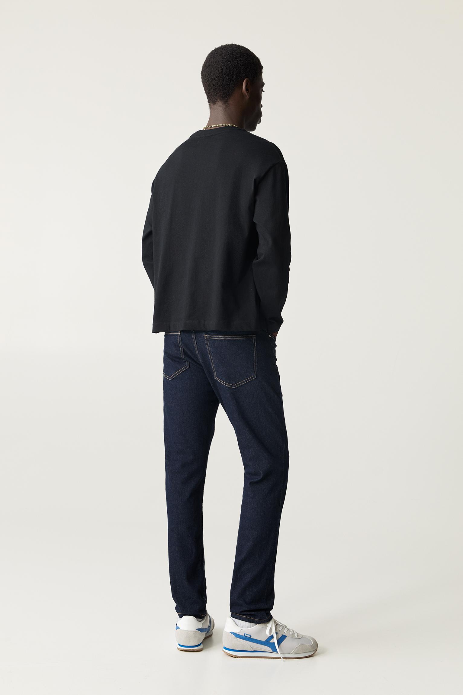 Slim fit jeans with seam details Product Image
