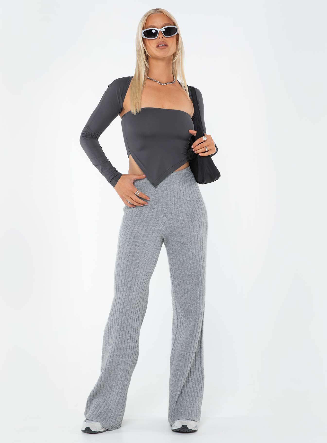 Montana Knit Pants Grey Marle Product Image