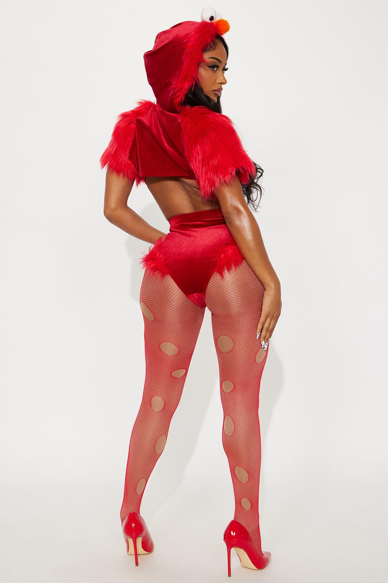 Curious Cutie 4 Piece Costume Set - Red/combo Female Product Image