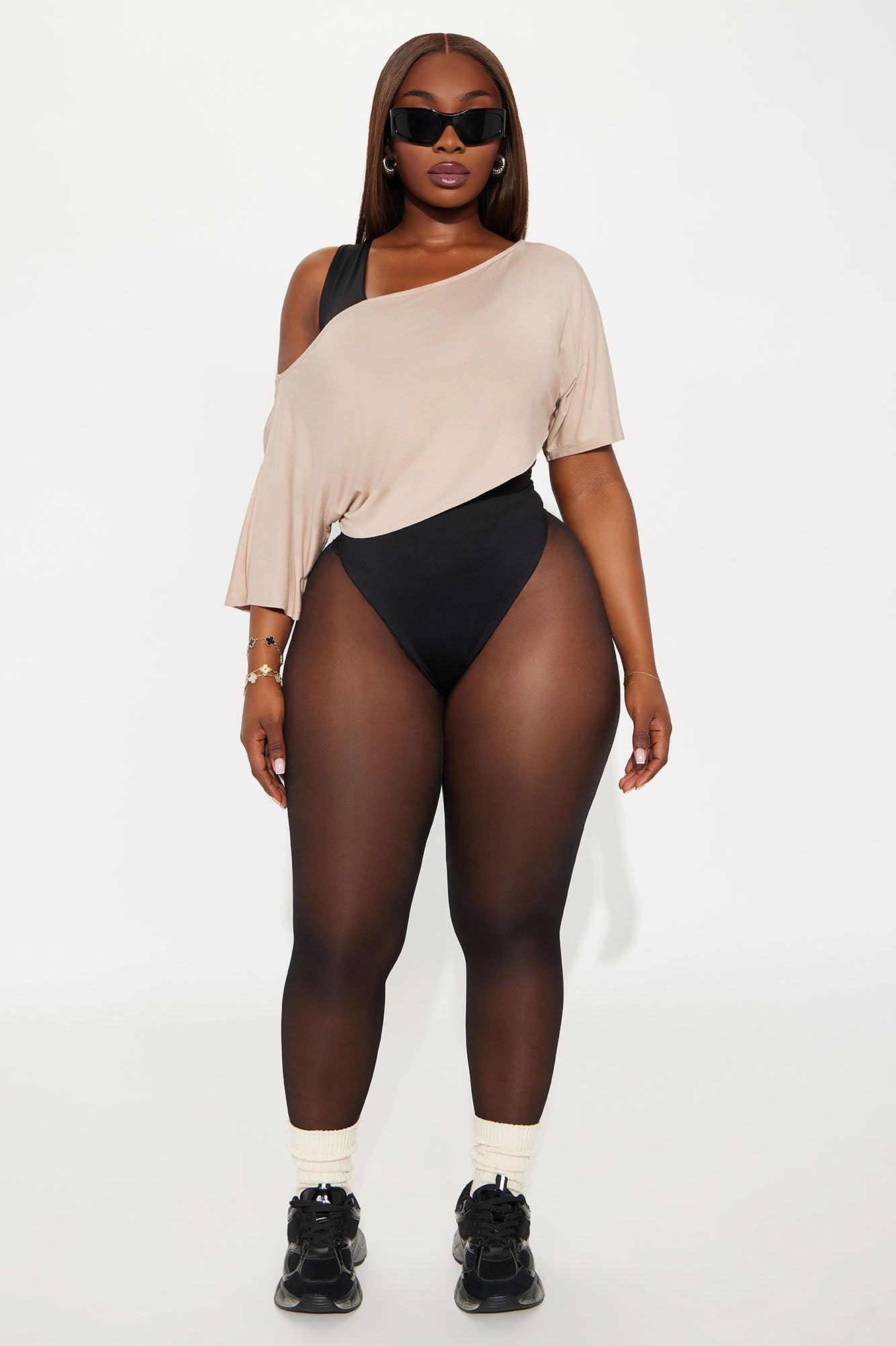 Modal Loose Off Shoulder Cropped Top - Stone Female Product Image