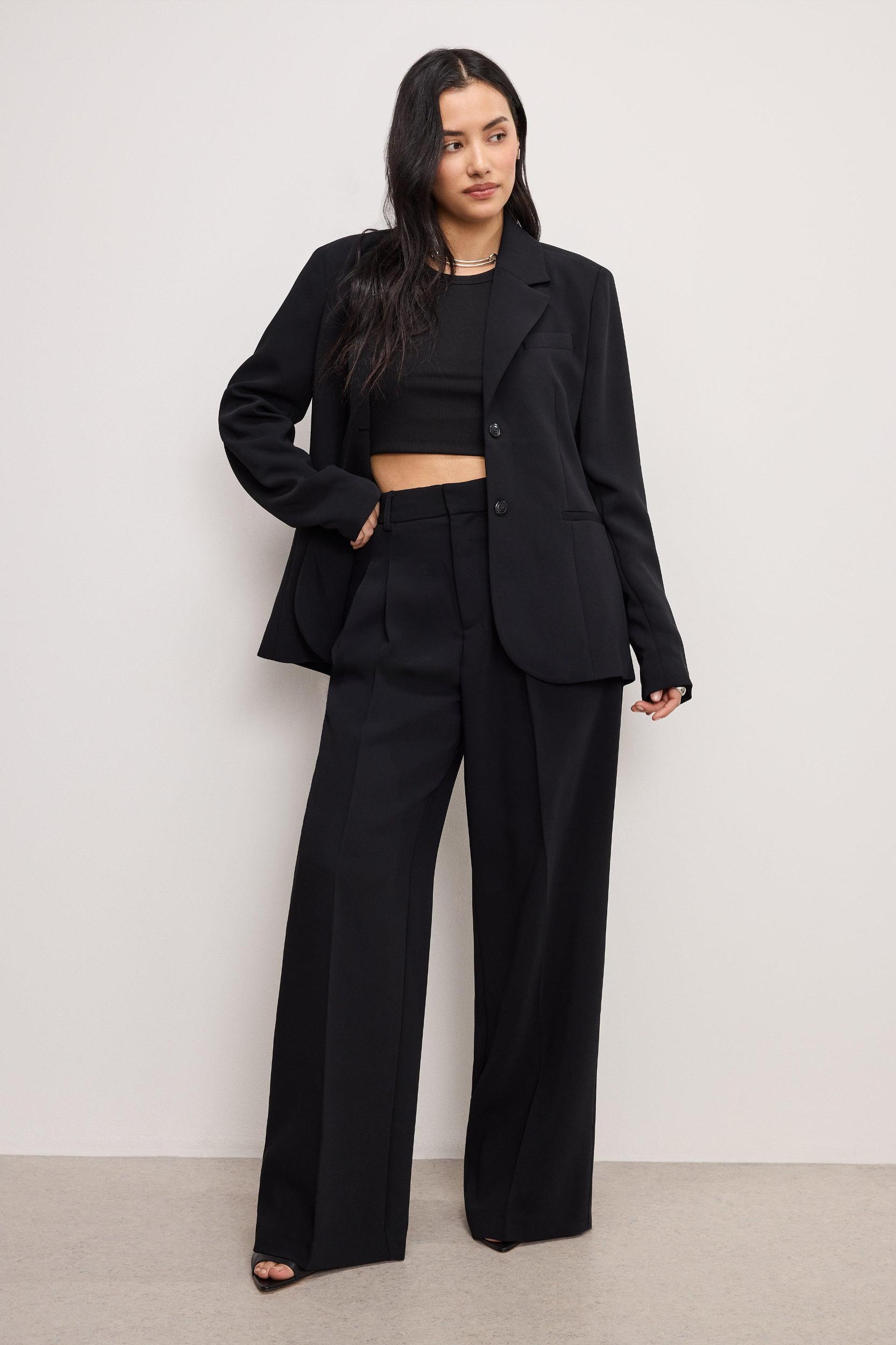 LUXE SUITING BLAZER | BLACK001 Product Image