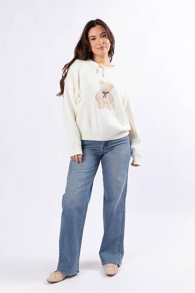Too Much To Bear Ivory Sweater FINAL SALE Product Image