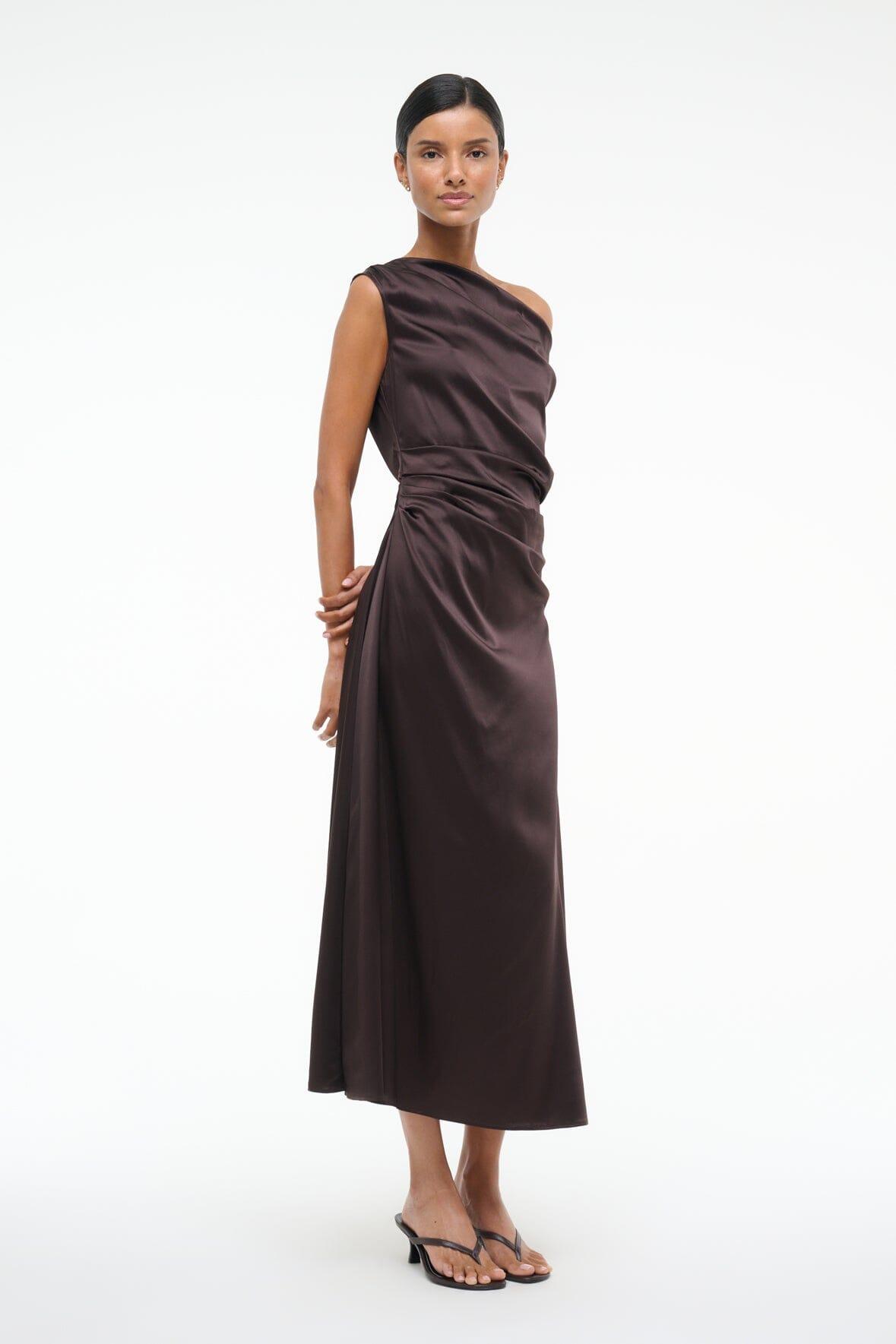PHARE SILK DRESS | EARTH Product Image