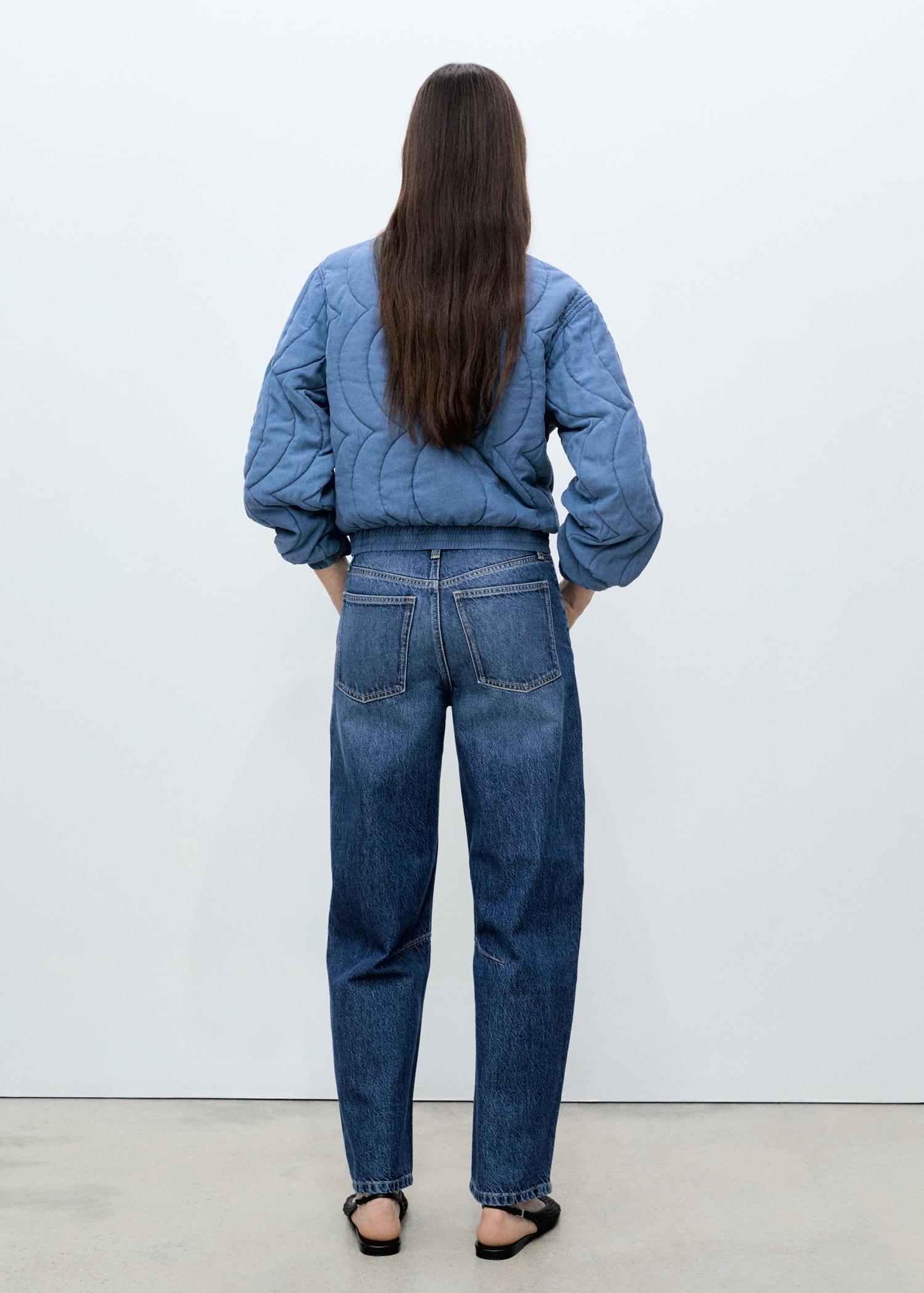 Floral-embroidered padded jacket - Women | MANGO USA Product Image