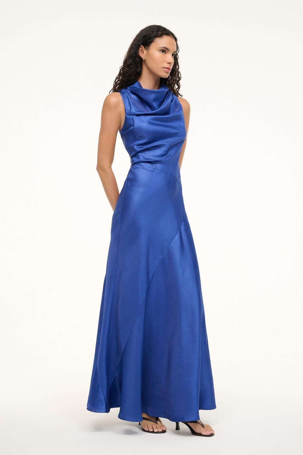 FRIDA SILK DRESS | DEEP SEA Product Image