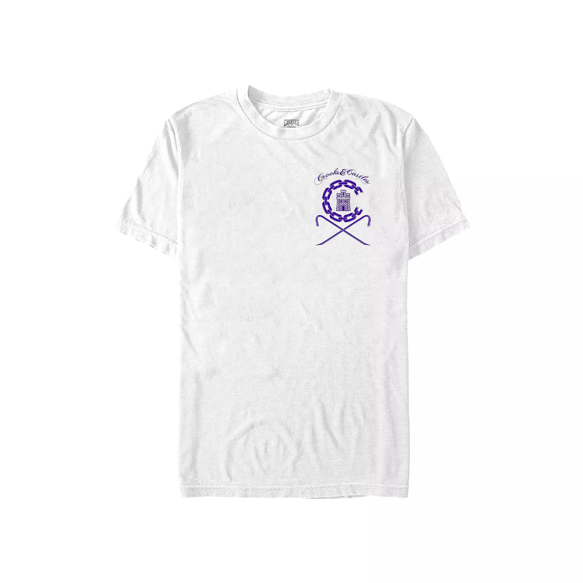 Men's Crooks & Castles Ancient Tower Badge  Graphic T-Shirt Product Image