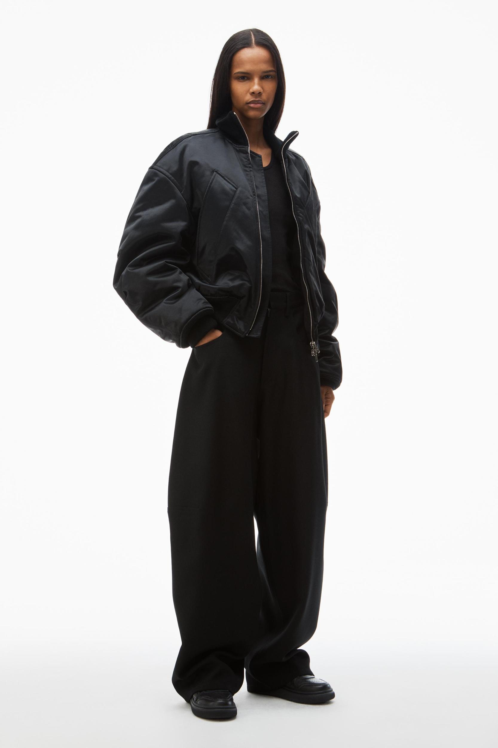 Unisex Bomber Jacket In Sateen Product Image