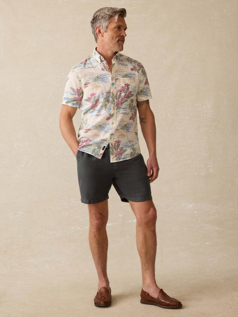 Short-Sleeve Breeze Shirt - Molokai Scenic Tropical Product Image