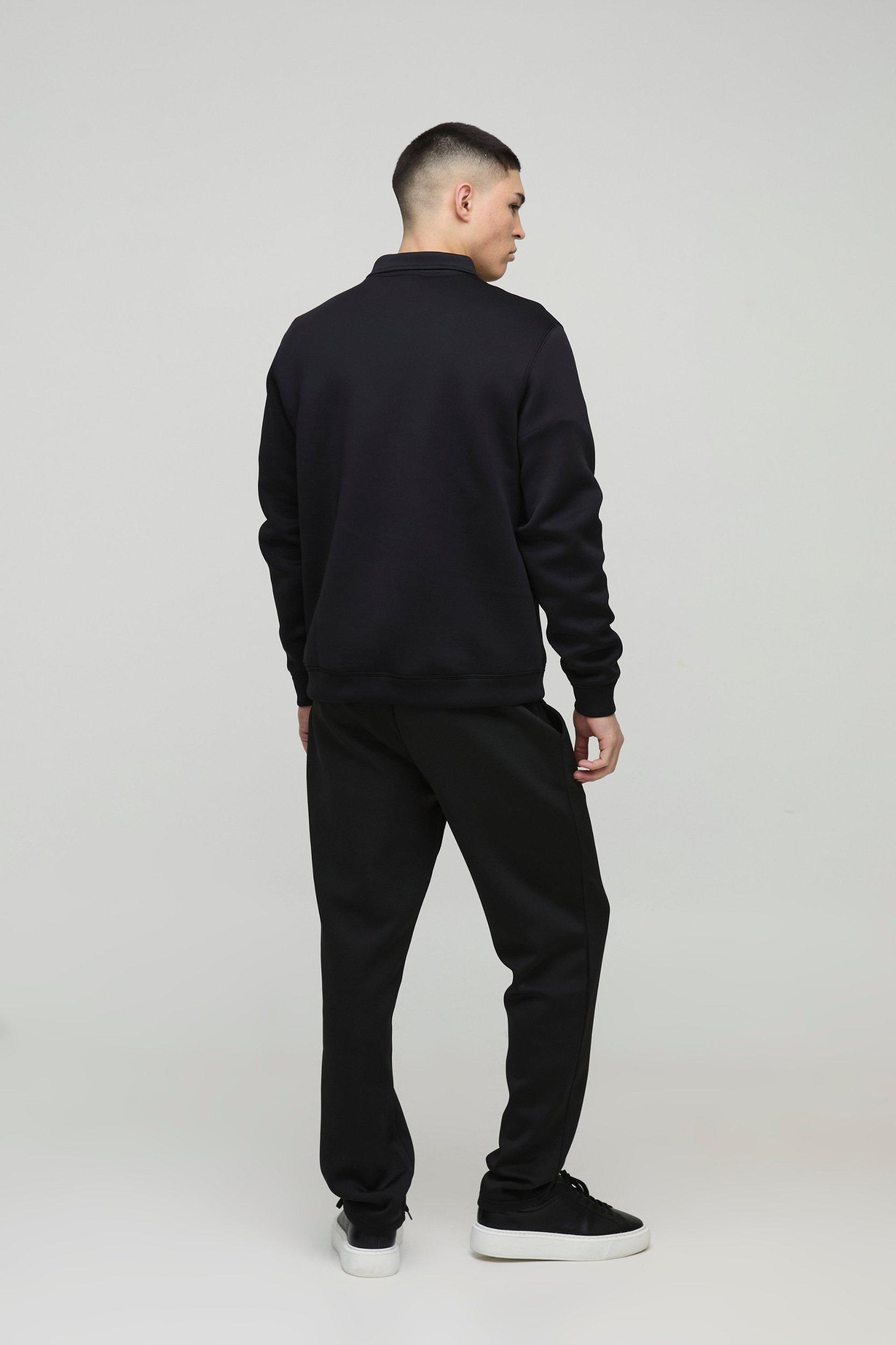 Regular Fit Bonded Scuba Harrington Jacket | boohooMAN USA Product Image