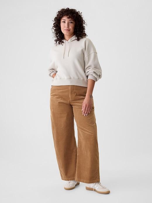 High Rise Corduroy Tapered Ankle Trousers Product Image