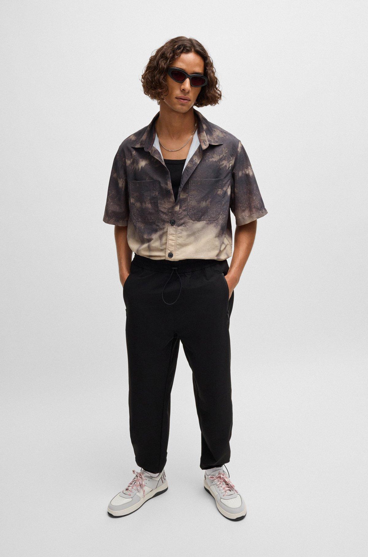 Oversize-fit shirt with tie-dye print Product Image