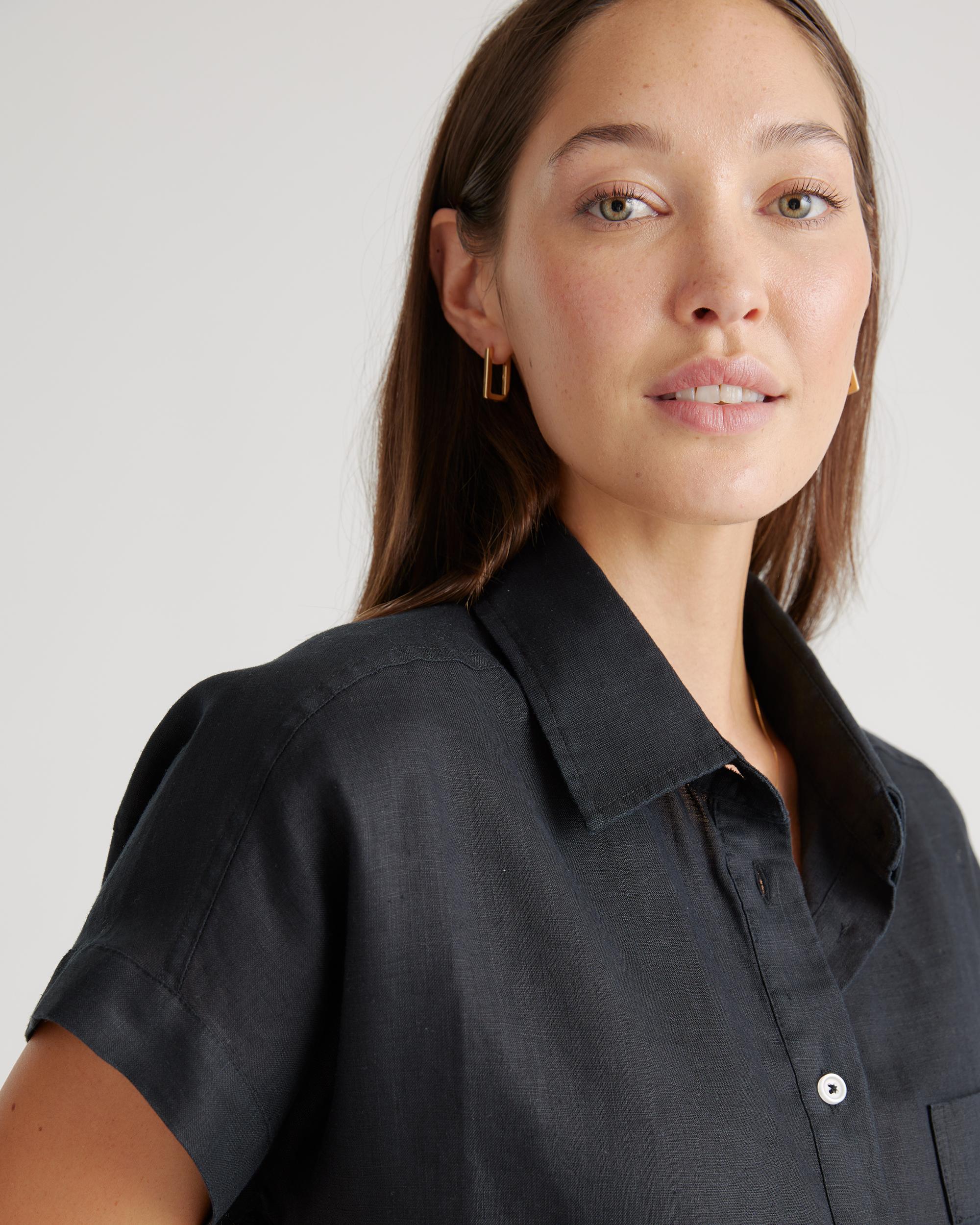 Quince | Women's 100% European Linen Camp Shirt Size XS Product Image