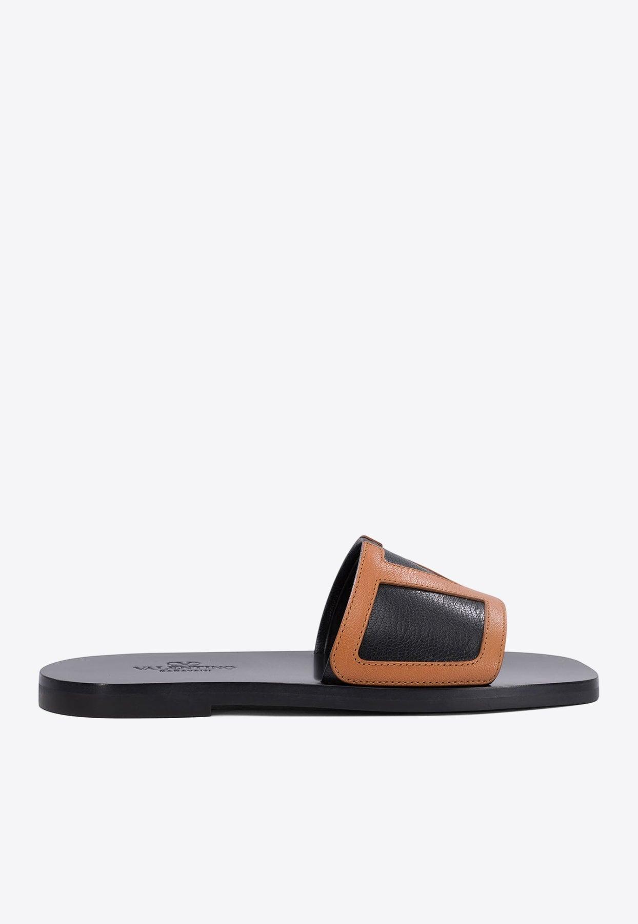 VALENTINO GARAVANI Viva Superstar Slide Sandal In Nappa Leather In Black Product Image