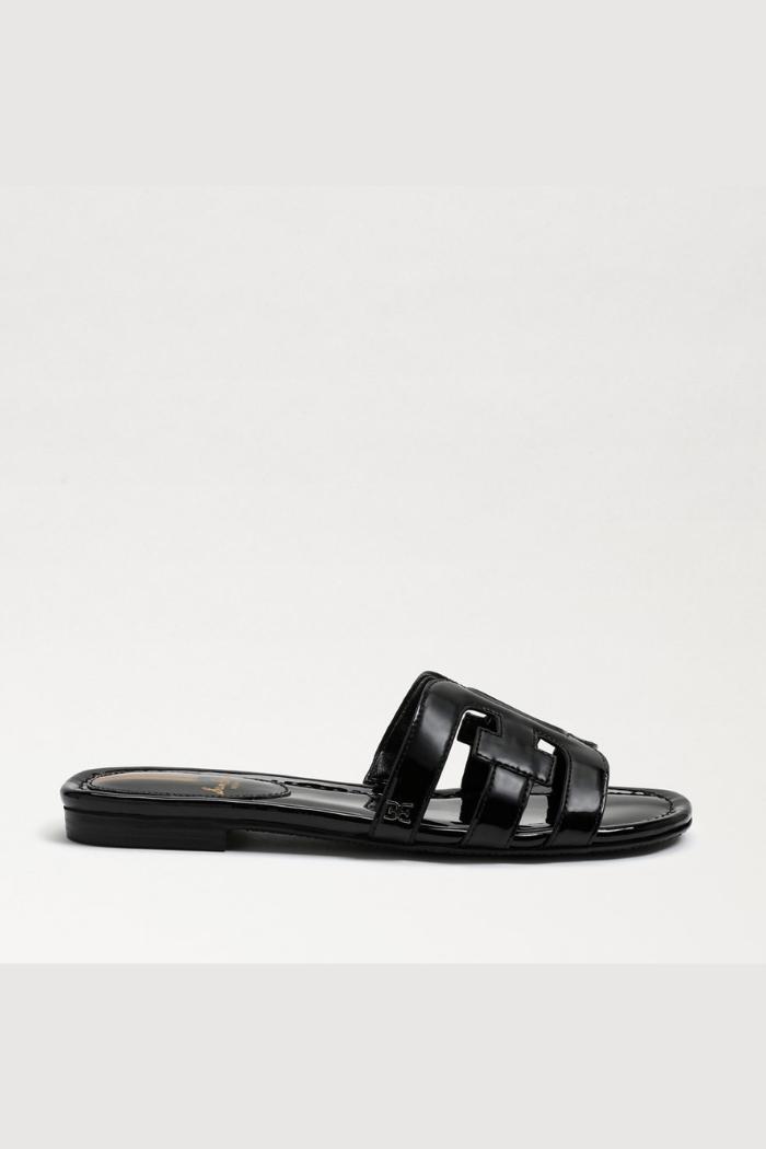 Bay Slide Sandal - Black Patent Product Image