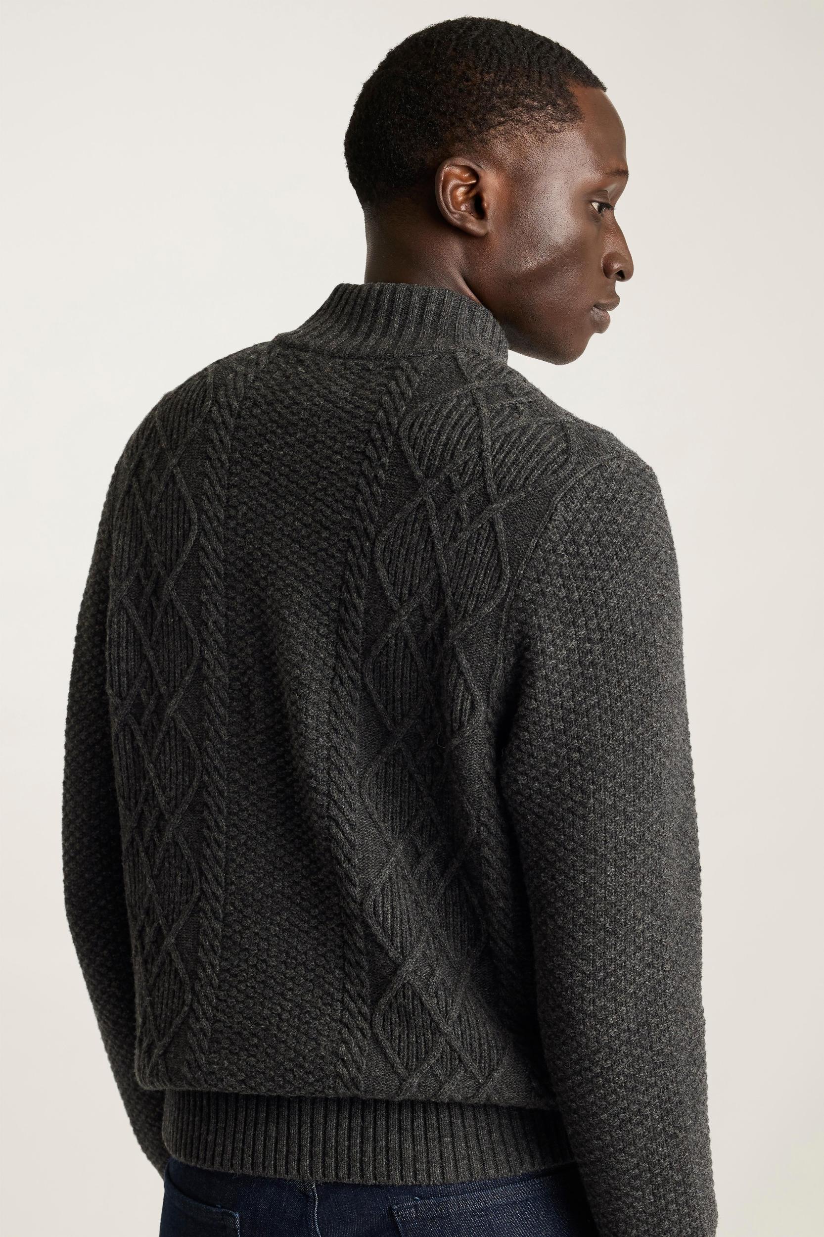 Cable Full Zip Sweater Product Image