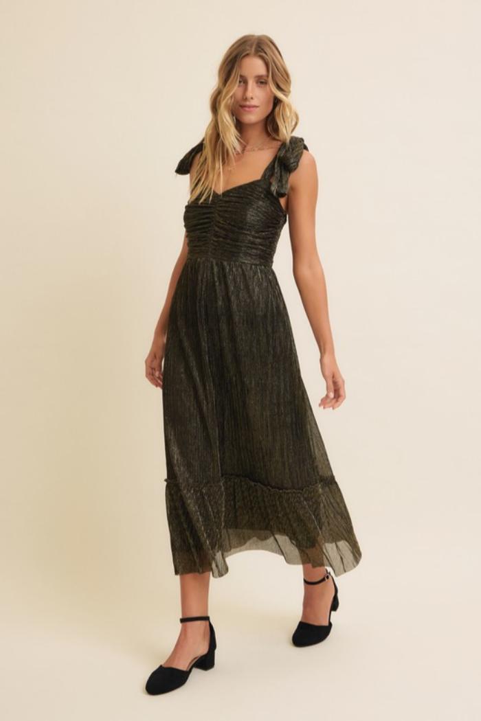 Pleated Metallica Midi Product Image