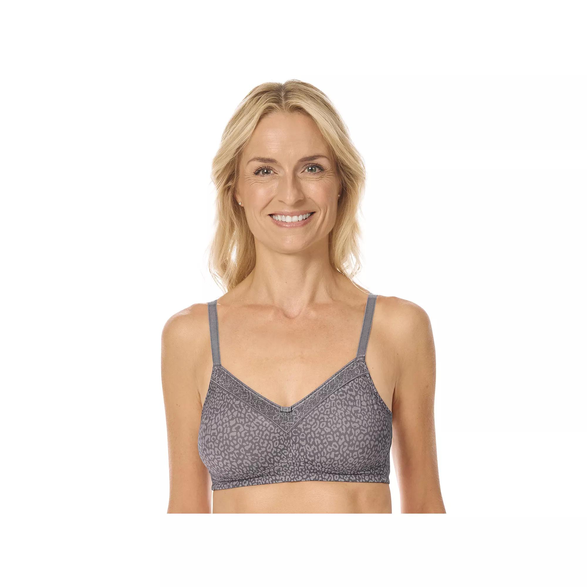 Amoena Bliss Wireless Mastectomy Bra, Women's, Size: 38 Dd, Dark Grey Light Grey Product Image