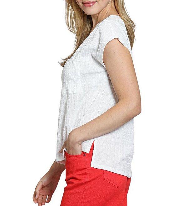 APNY Stretch Woven Crew Neck Short Sleeve Tee Product Image