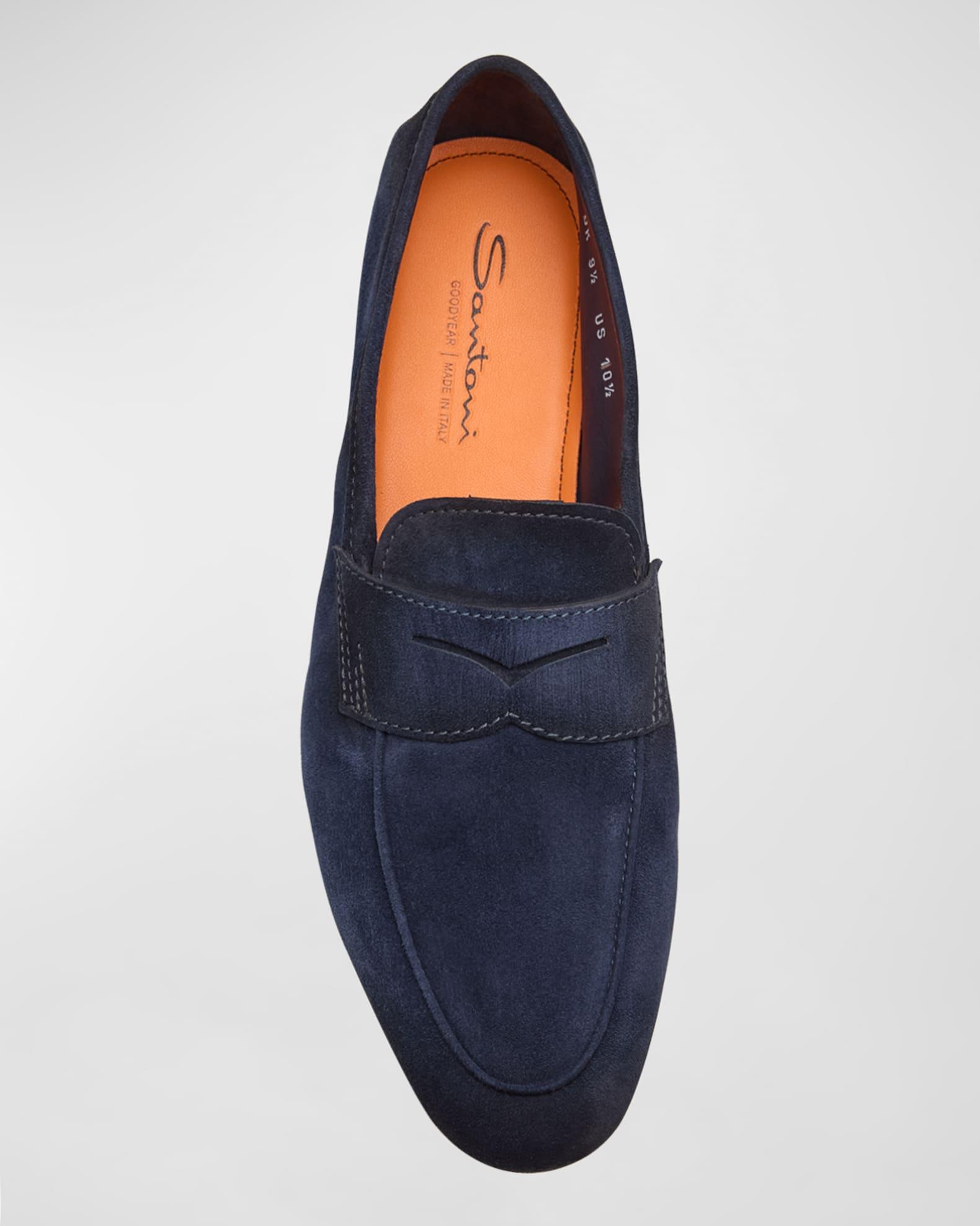 Men's Carlos Suede Penny Loafers Product Image