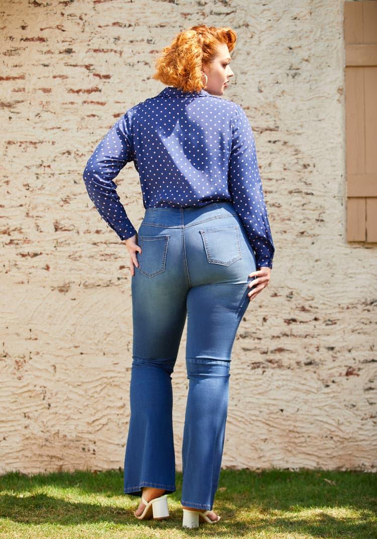 High Rise Pull on Bootcut Denim Product Image