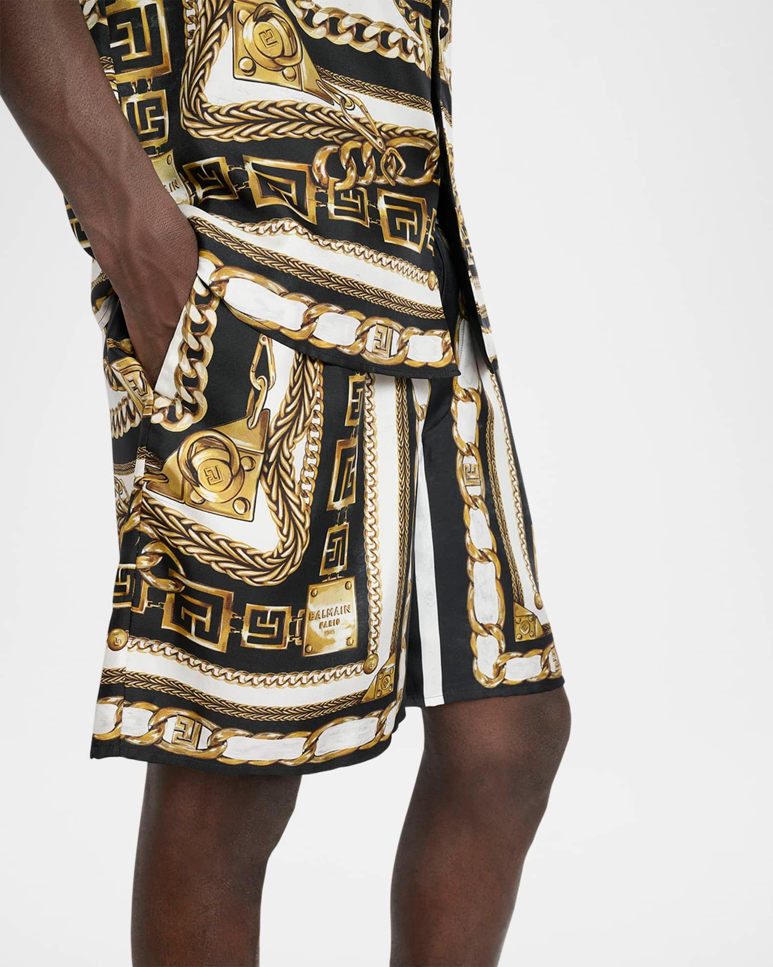 Men's Foulard-Print Pull-On Shorts Product Image