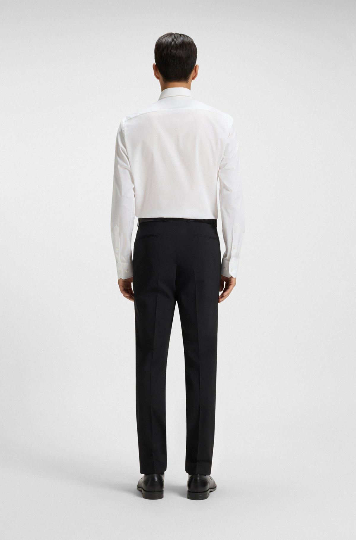 Regular-fit shirt in striped cotton twill Product Image