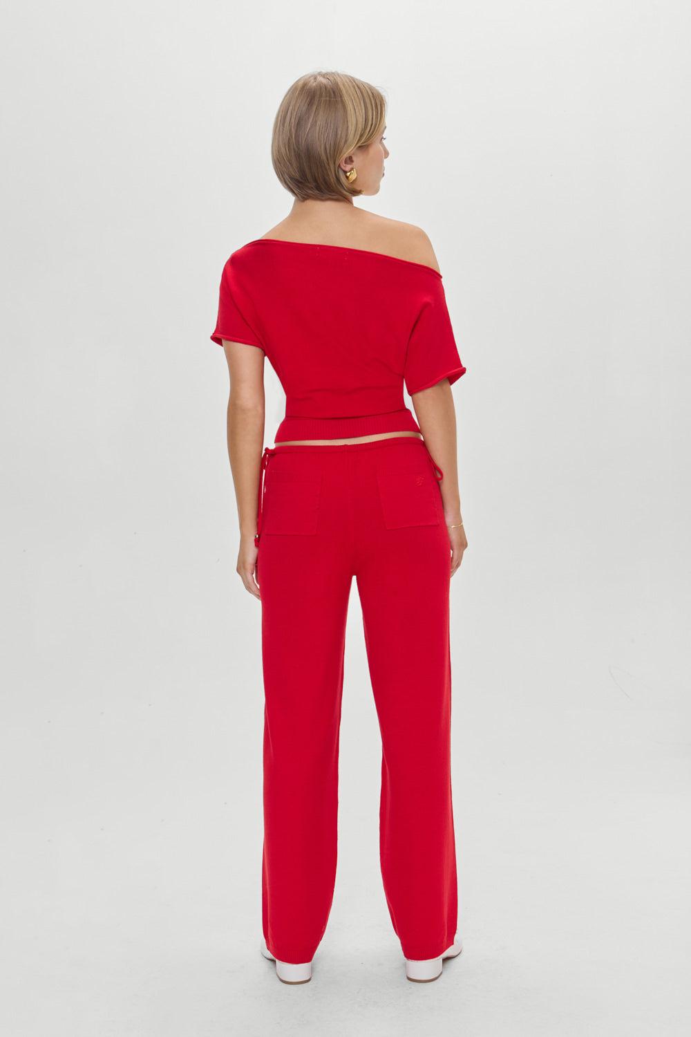 Breeze Low Rise Knit Pants - Heartstrings Product Image