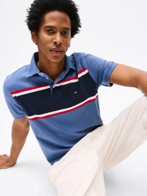 Slim Fit Block Stripe Polo Product Image