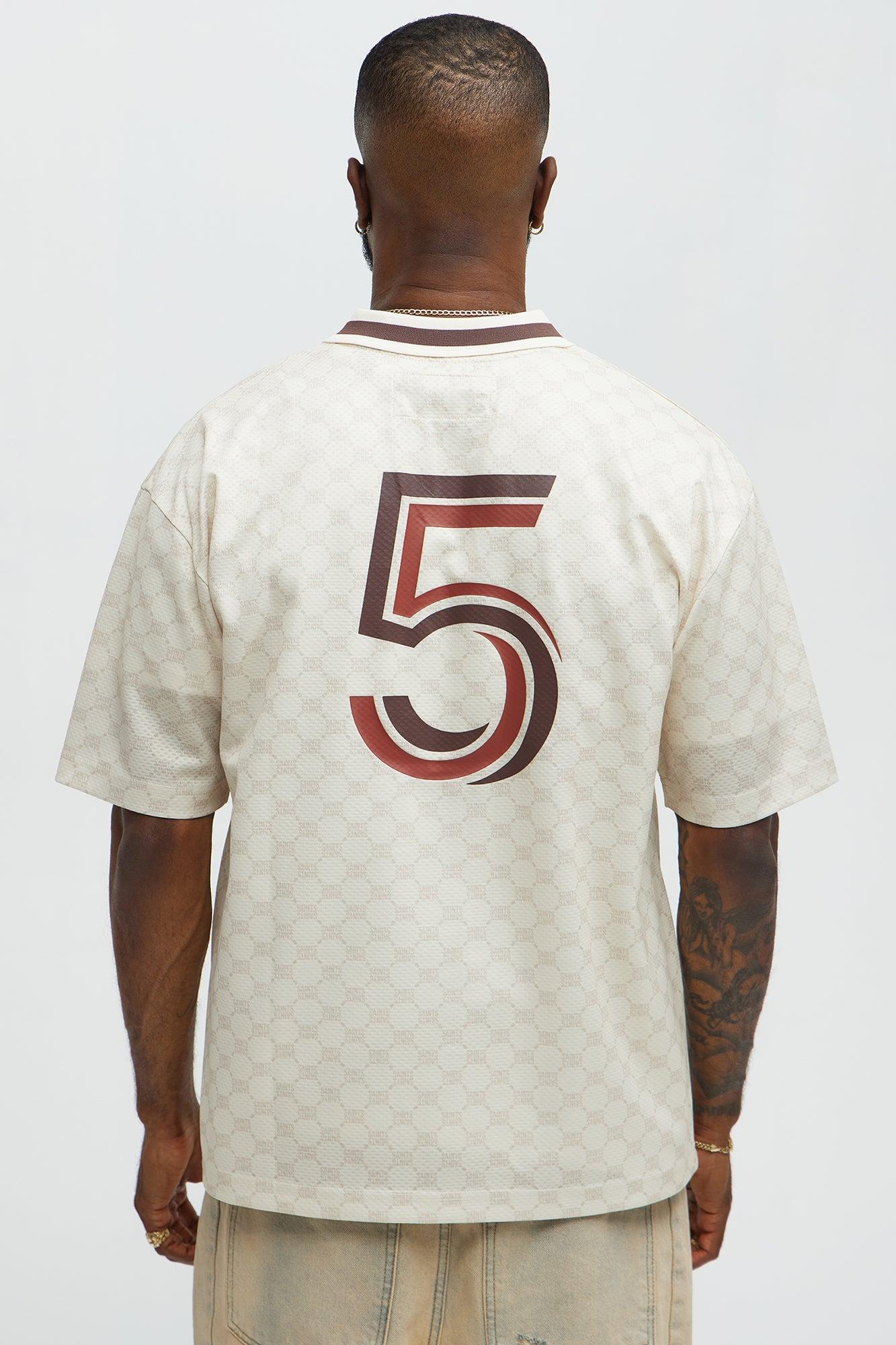 Saints Johnny Collar Soccer Jersey - Ivory Product Image